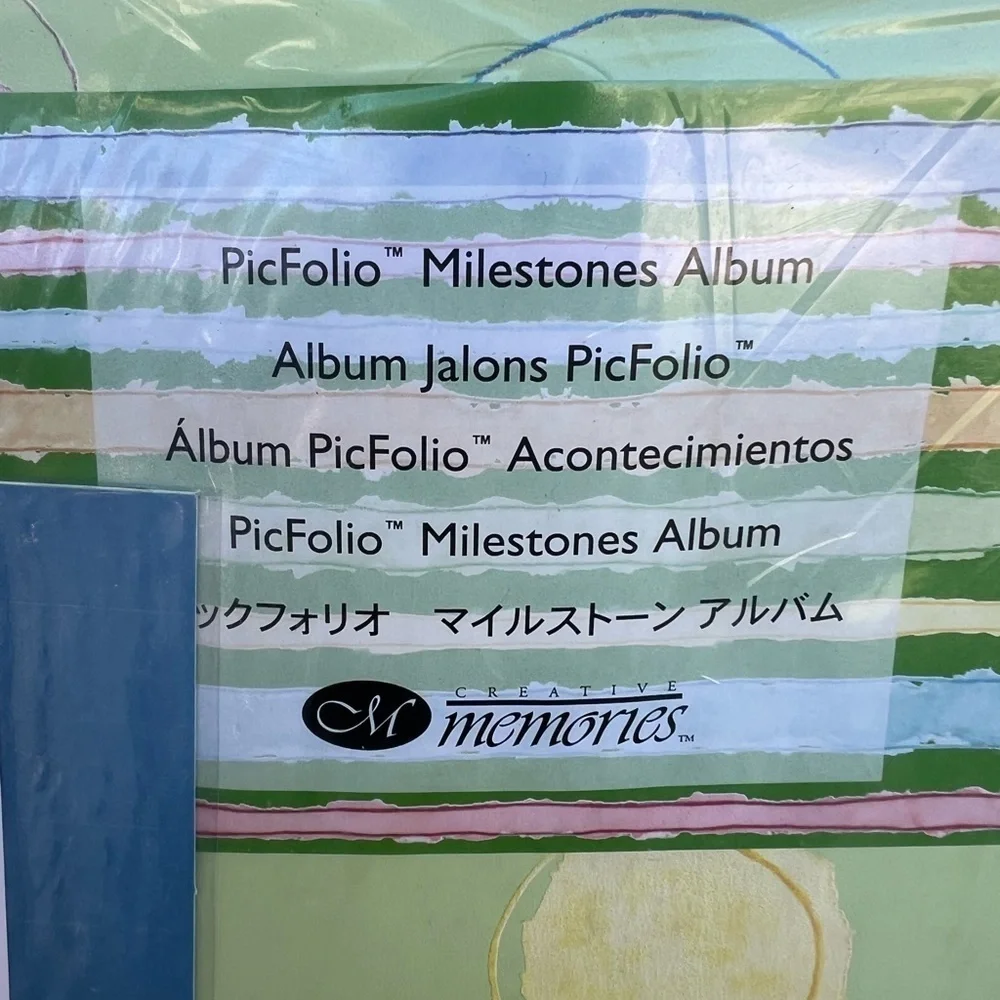 Creative Memories Picfolio Milestones Photo Album Green Bubbles NIP